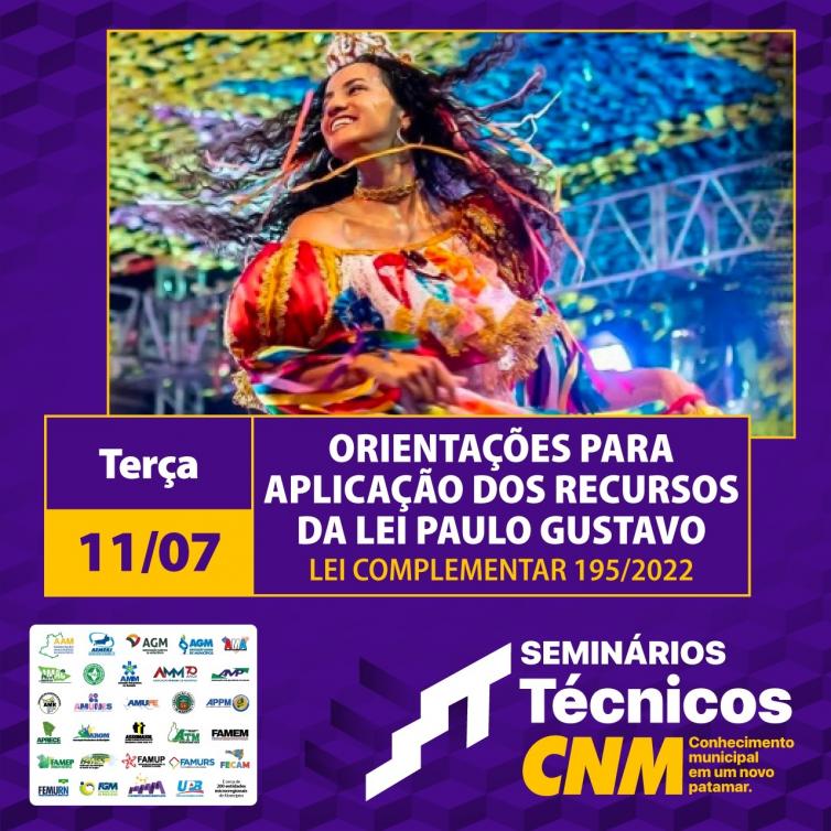Imagens da Galeria - Orientações para aplicação dos recursos da lei Paulo Gustavo