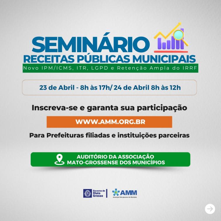 Imagens da Galeria - Seminário de Formação em Receitas Públicas Municipais