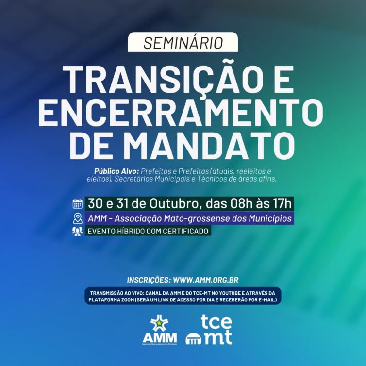 Imagens da Galeria - SEMINÁRIO TÉCNICO: ENCERRAMENTO DE MANDATO E TRANSIÇÃO