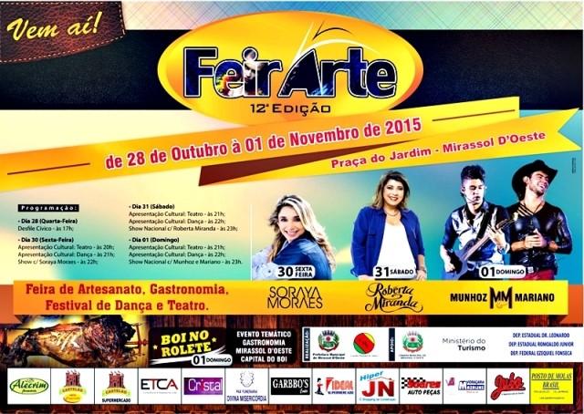Imagens da Galeria - 12ª Feirarte -  Feira de Artesanato, Gastronomia, Festival de Danças e Teatro
