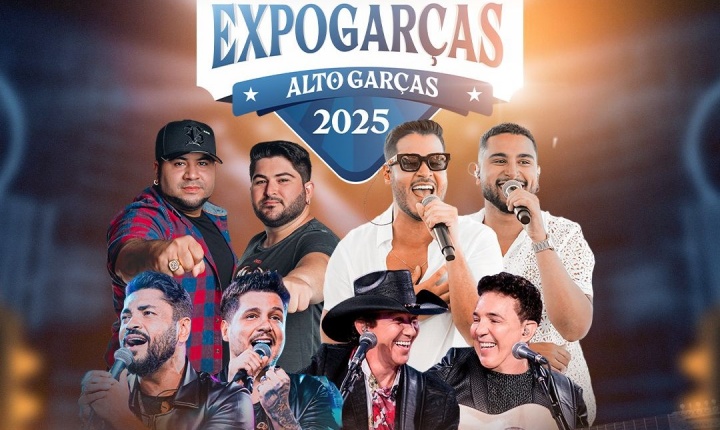 Expogarças 2025 promete agitar Alto Garças com grandes shows e entrada de graça